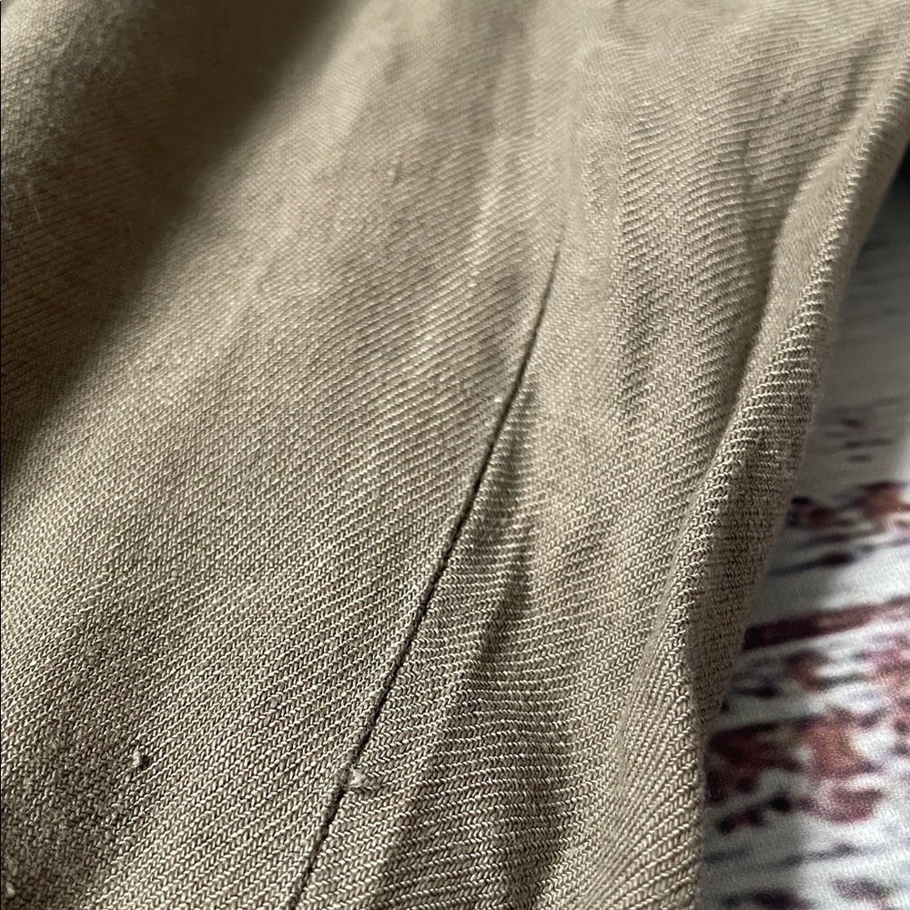 American Eagle Outfitters Linen Cargo Pants - Olive - Picture 4 of 7